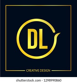 Initial Letter DL Logo Template Design