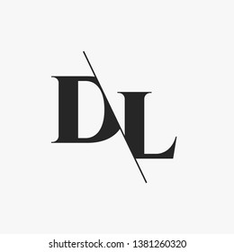 Initial Letter Dl Monogram Sliced Modern Stock Vector (Royalty Free ...