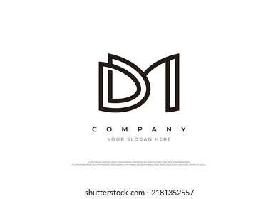 Initial Letter DM Logo Design Vector Template