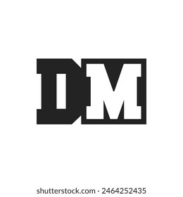 Initial Letter DM Logo Design Template. DM Logo