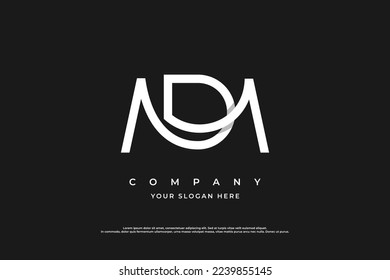 Design-Vektorvorlage für das Design eines Logos oder eines MD-Logos mit Anfangsbuchstaben