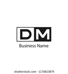 Initial Letter DM Logo Template Design