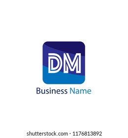 Initial Letter DM Logo Template Design