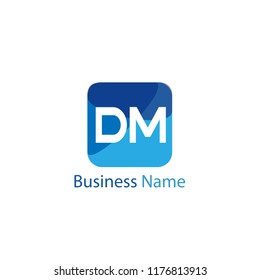 Initial Letter DM Logo Template Design