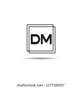 Initial Letter DM Logo Template Design