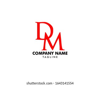 Initial Letter DM Logo Template Design