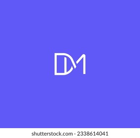 Initial Letter DM, MD Logo Template Design