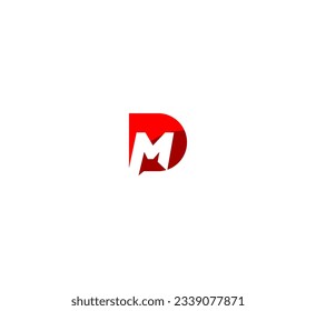 Initial Letter DM, MD Logo Template Design