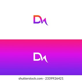 Letra inicial DM, diseño de plantilla de logotipo MD