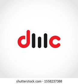 Initial letter DMC design vector illustration.