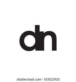 Initial letter DN black white logo