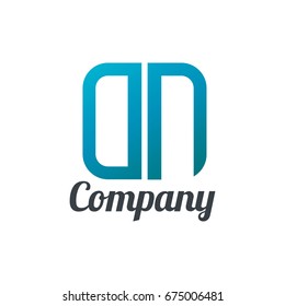 Initial Letter DN Linked Box Design Logo