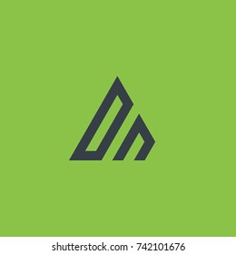 Initial Letter DN Linked Triangle Design Logo