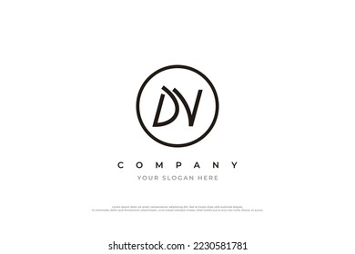 Initial Letter DN Logo Design Vector Template