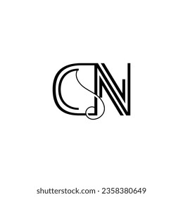 Letra inicial diseño del logotipo DN creativo símbolo moderno monograma