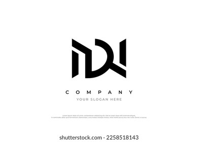 Initial Letter DN Logo or ND Logo Design Vector Template