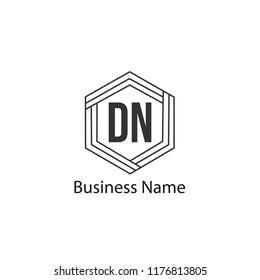 Initial Letter DN Logo Template Design