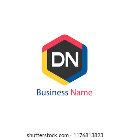 Initial Letter DN Logo Template Design