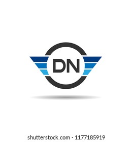 Initial Letter DN Logo Template Design