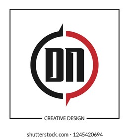 Initial Letter DN Logo Template Design