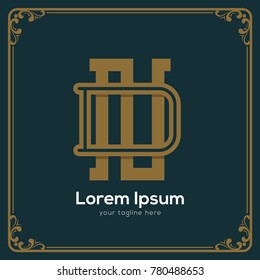 Initial letter DN logotype company name. Vector for company name.