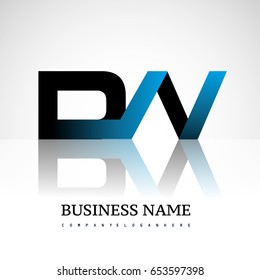 Initial letter DN uppercase modern and simple logo linked blue and black colored, isolated in white background. Vector design for company identity.
