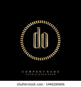 Initial letter DO beautiful handwriting logo vector template