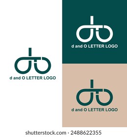 initial letter do linked circle lowercase monogram logo.