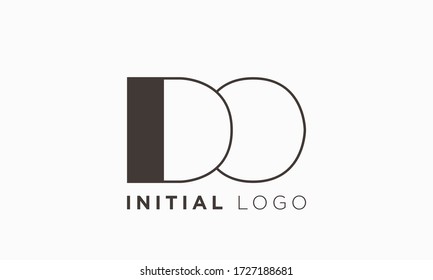 Initial Letter DO Linked Design Logo
