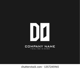 Initial letter DO minimalist art logo vector