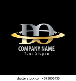 Initial Letter DO With Overlapping Swoosh Circle Logo