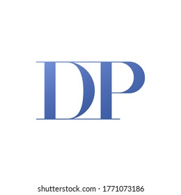 initial letter DP design logo template