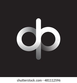 Initial Letter DP Linked Circle Lowercase Logo Black & White