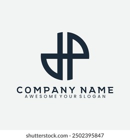 initial Letter DP logo design vector template