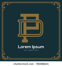 Initial letter DP logotype company name. Vector for company name.