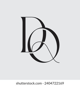 Initial letter DQ logo design creative modern symbol icon monogram