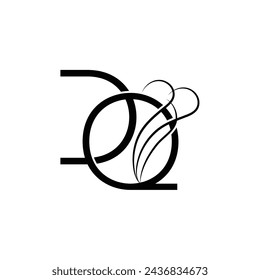 Initial letter DQ logo design creative modern symbol icon monogram