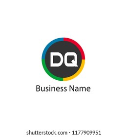 Initial Letter DQ Logo Template Design