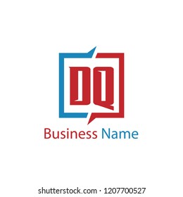 Initial Letter DQ Logo Template Design