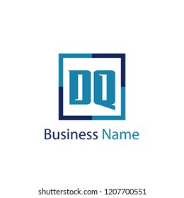 Initial Letter DQ Logo Template Design