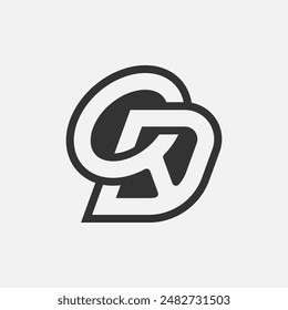 Initial Letter DQ or QD Logo, Monogram Logo letter D with Q combination, design logo template element, vector illustration