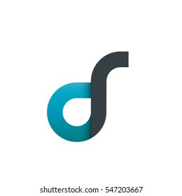 Initial Letter DR CR DS CS Rounded Lowercase Logo