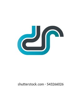 Initial Letter DR Linked Design Logo Company