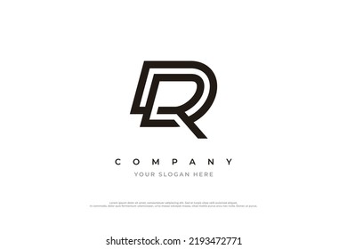 Initial Letter DR Logo or RD Monogram Logo Design Vector