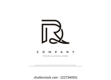 Initial Letter DR Logo or RD Logo Design Vector