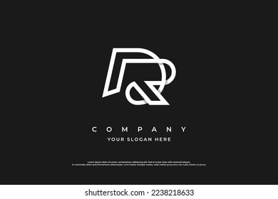 Initial Letter DR Logo or RD Logo Design Vector Template