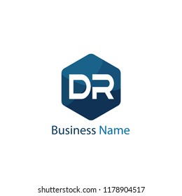 Initial Letter DR Logo Template Design