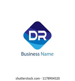 Initial Letter DR Logo Template Design