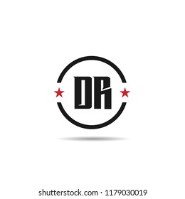 Initial Letter DR Logo Template Design