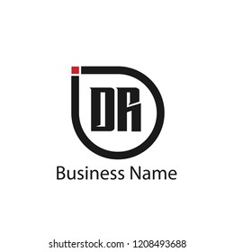Initial Letter DR Logo Template Design